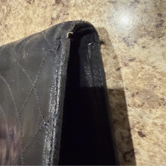 Chanel Black Leather Diamond Stitch Long Bifold Wallet - Authentic - Picture 11 of 11